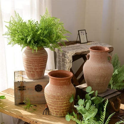 Large Red Mud Vase!