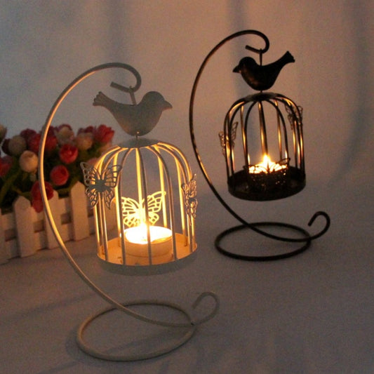 Wrought Iron Birdcage Candle Holder