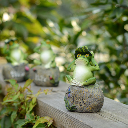 Set of Frog Garden Statues