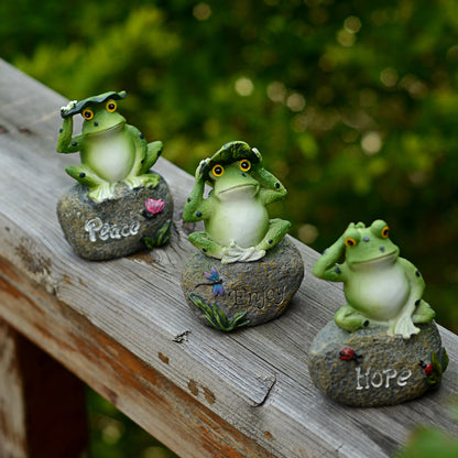 Set of Frog Garden Statues