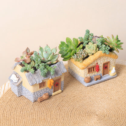 Mini House Succulent Flowerpot!