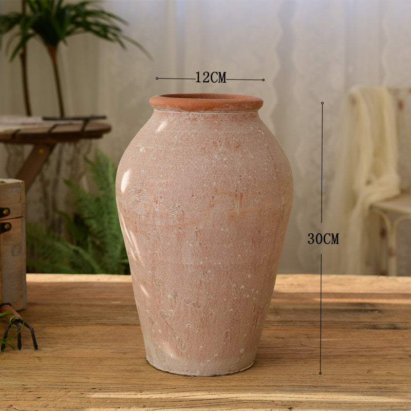 Large Red Mud Vase!