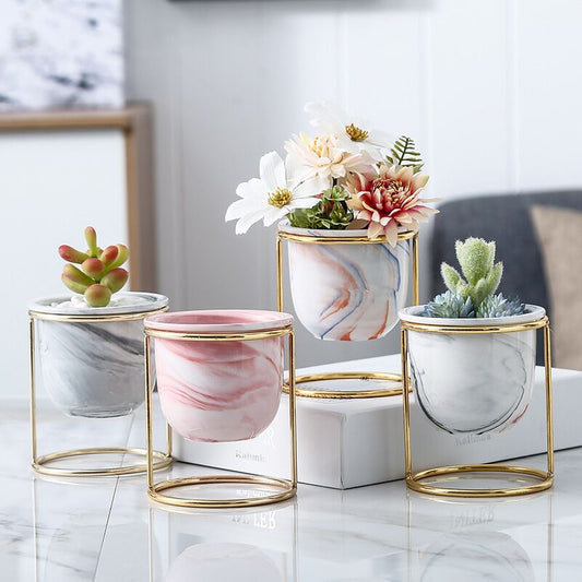 Marble pattern flowerpot!