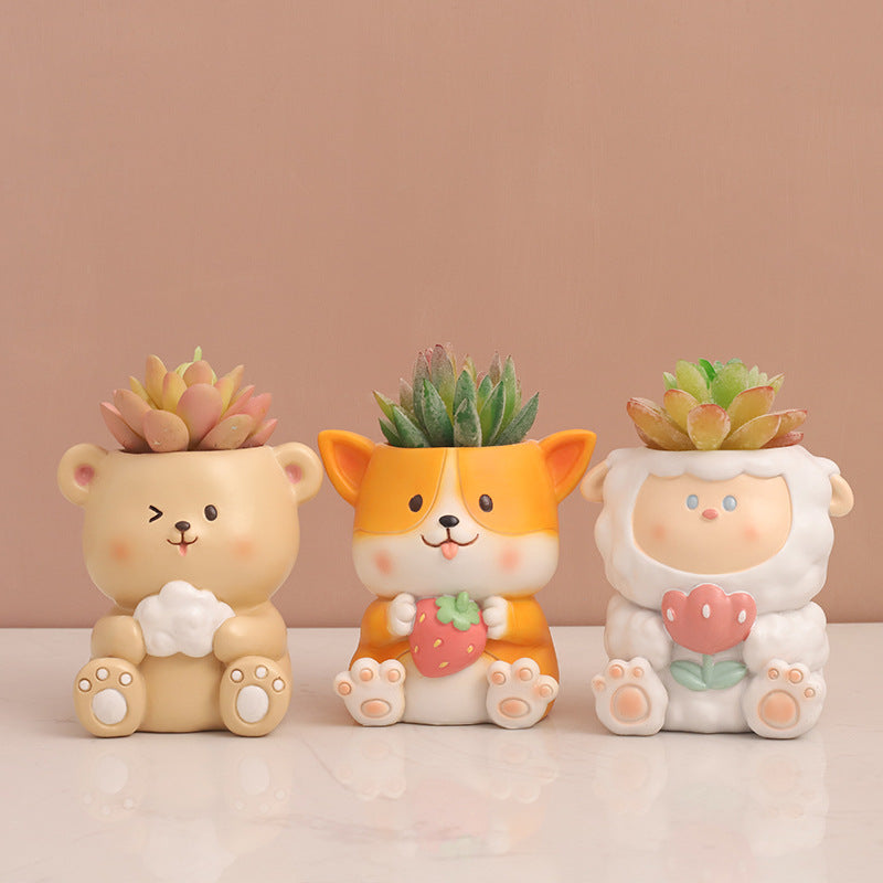 New Animal Resin Succulent Pot!