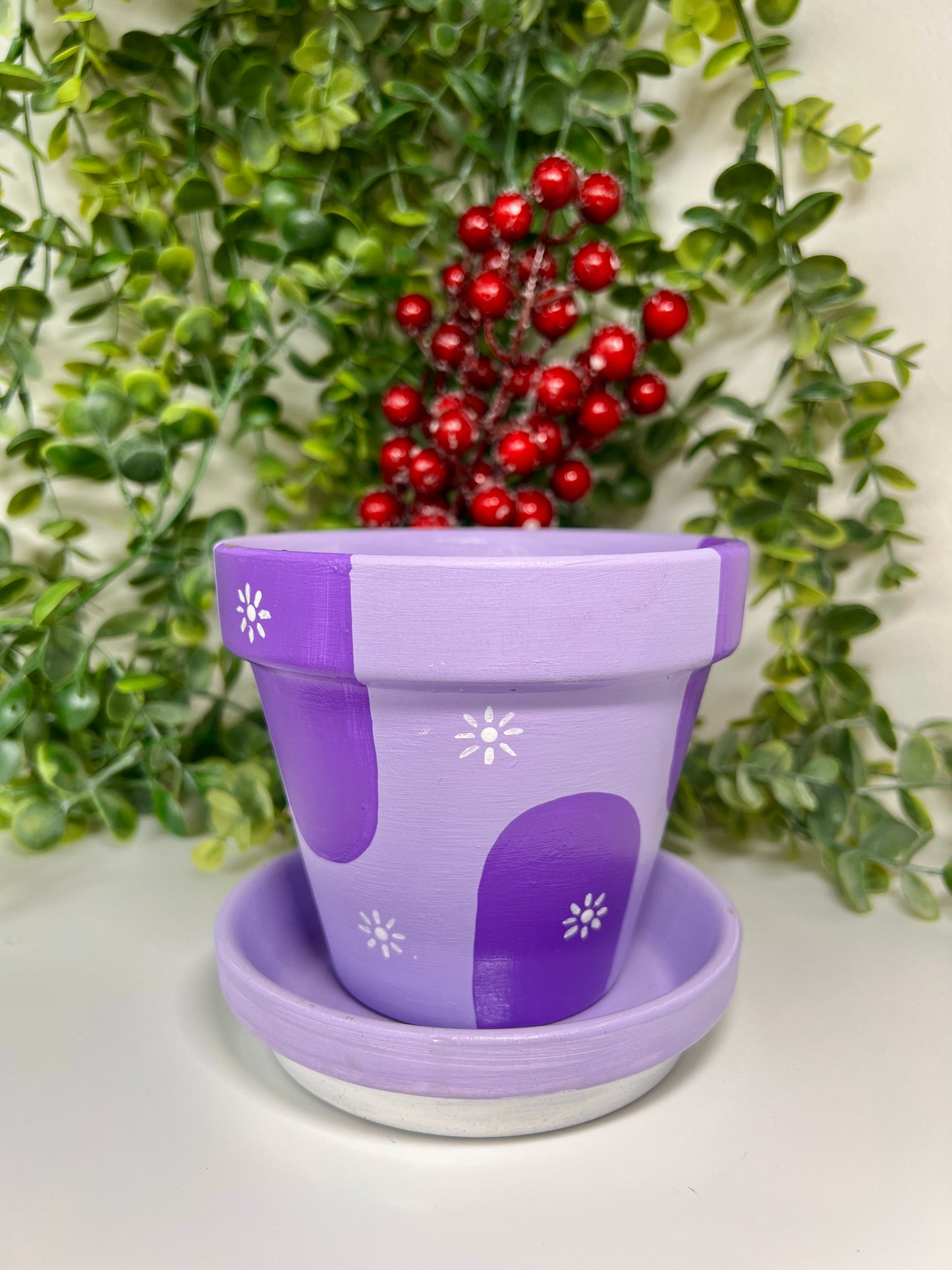 Purple Flower Style Flowerpot!