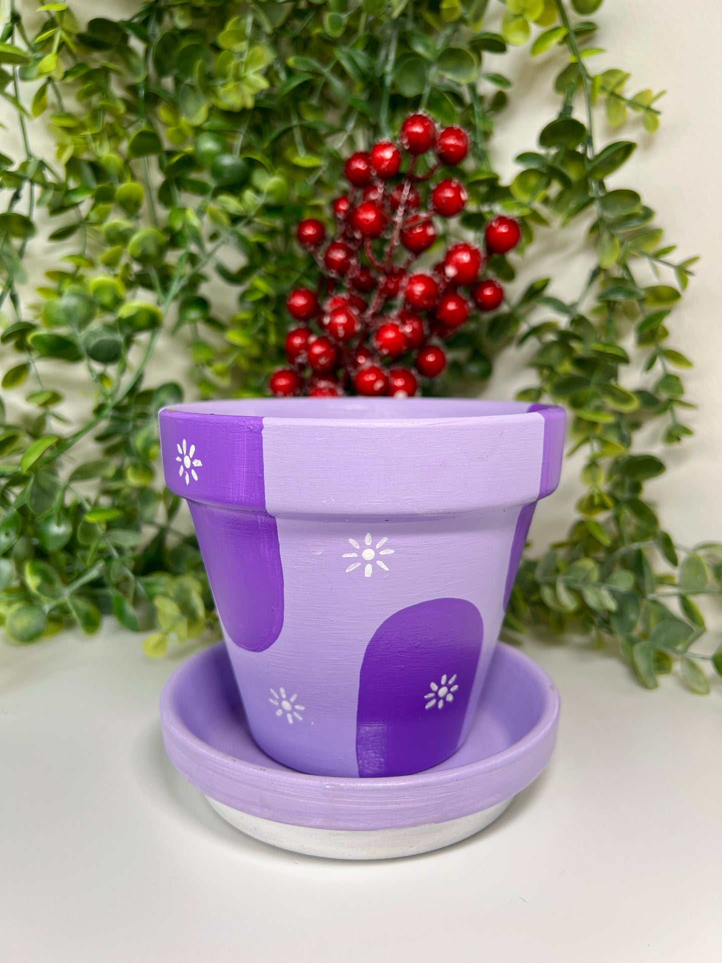 Purple Flower Style Flowerpot!