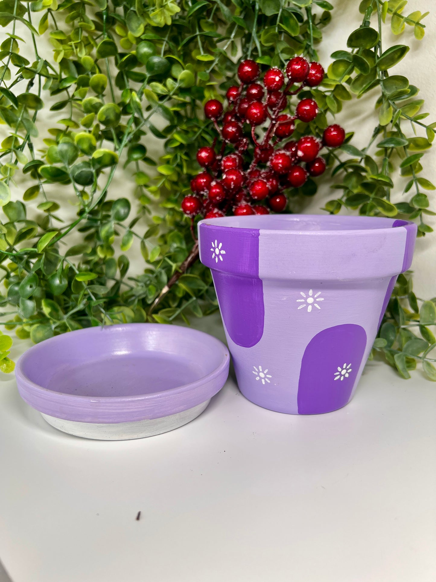 Purple Flower Style Flowerpot!