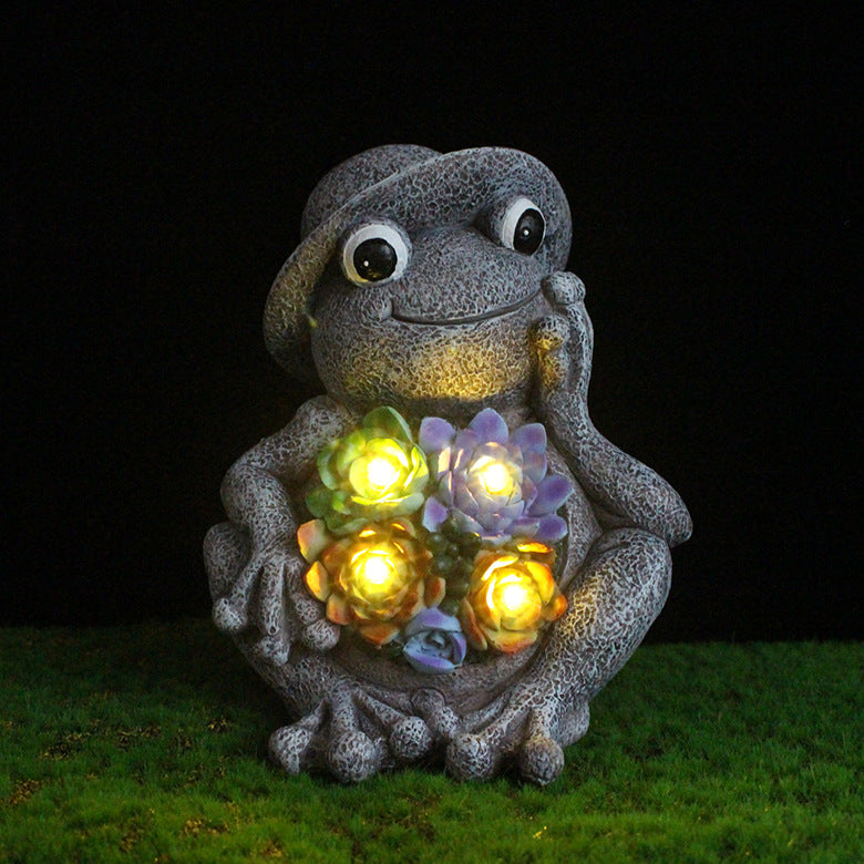 Luminous Solar Lamp Hat Frog!