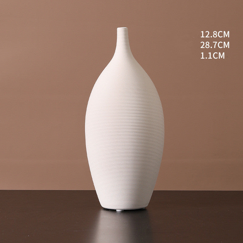 Creative White Ceramic Vase Decoration!